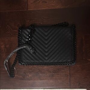 Aldo Black Quilted Chain Shoulder Bag NWOT